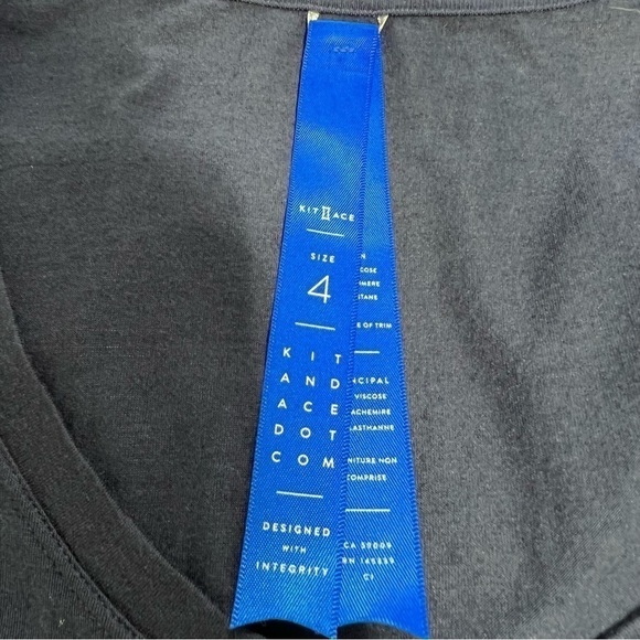 Kit and Ace Round Neck Long Sleeve Cashmere Blend Top, Size 4 - Picture 9 of 10